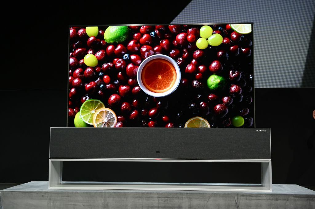 OLED TV screen on stage