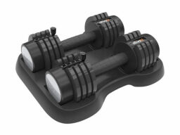 Black dumbbell set