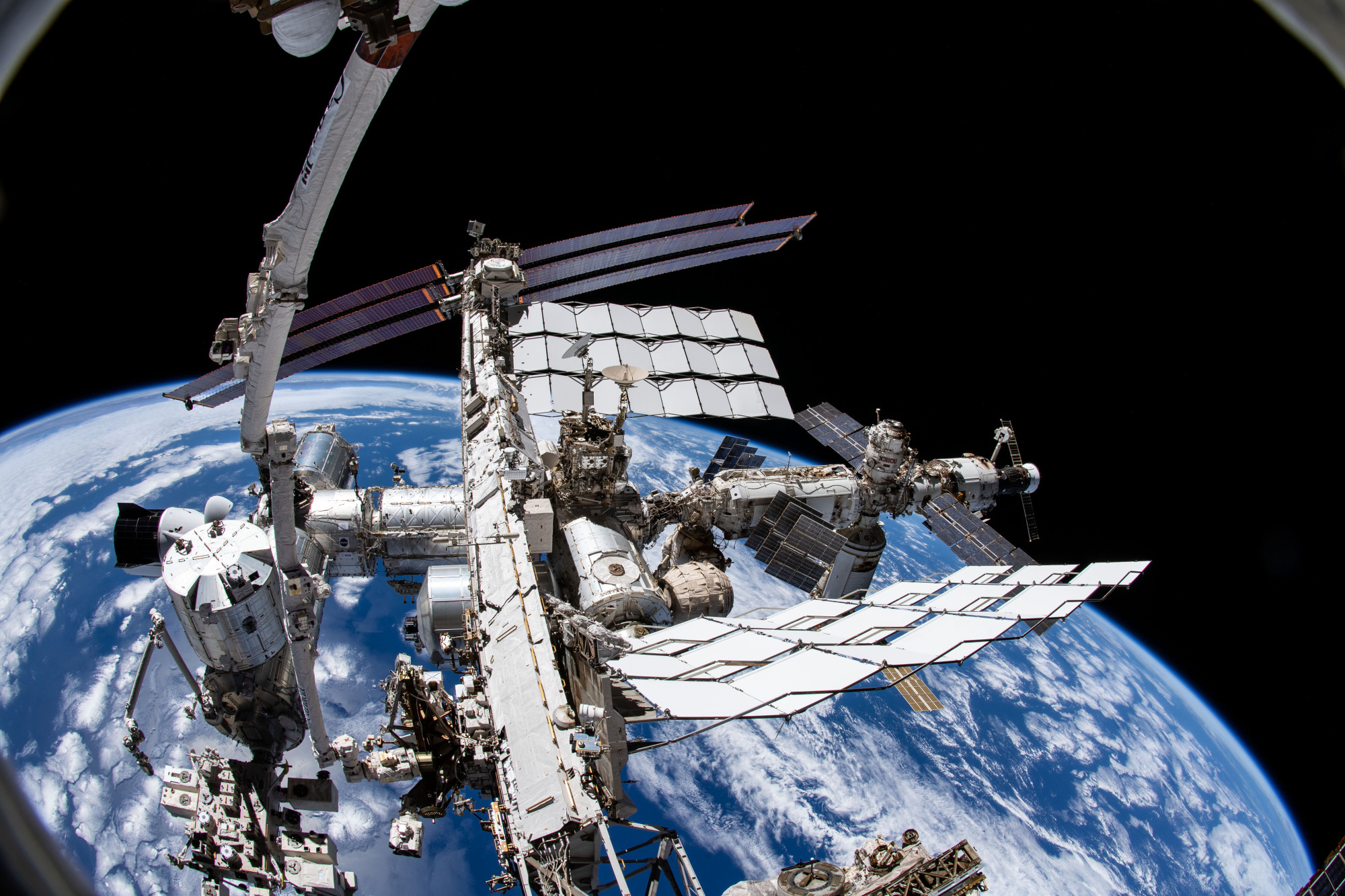 NASA spacewalker's view of International Space Station