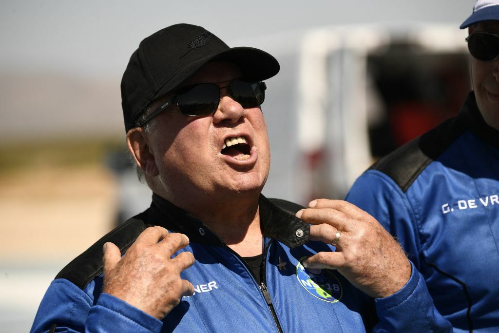 William Shatner after his Blue Origin landing