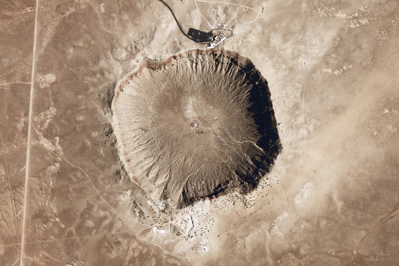 the Meteor Crater, or Barringer Crater, in Arizona