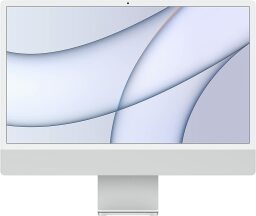 a silver 24-inch apple imac