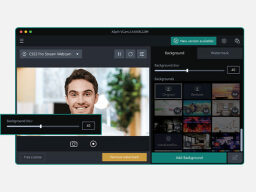 Photo/video editing software screen