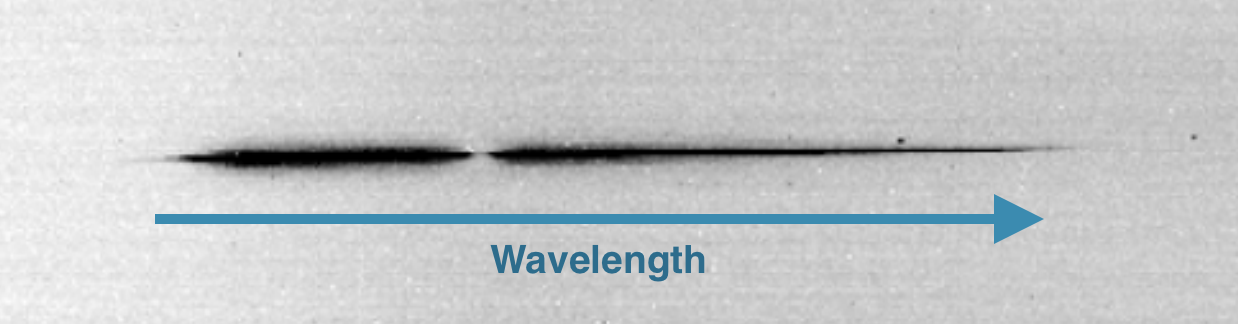 a spectrum of light from a James Webb Space Telescope spectrograph