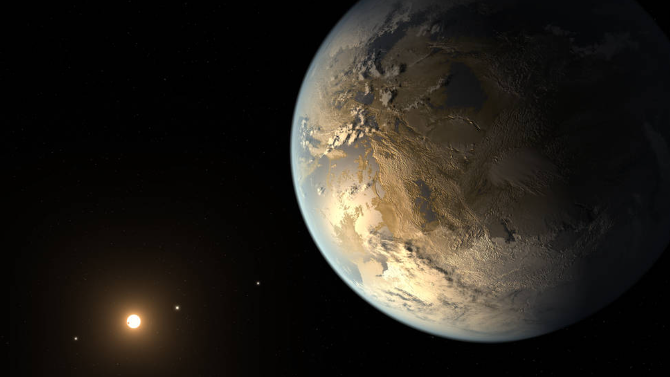 an artist's illustration of a super-Earth exoplanet 