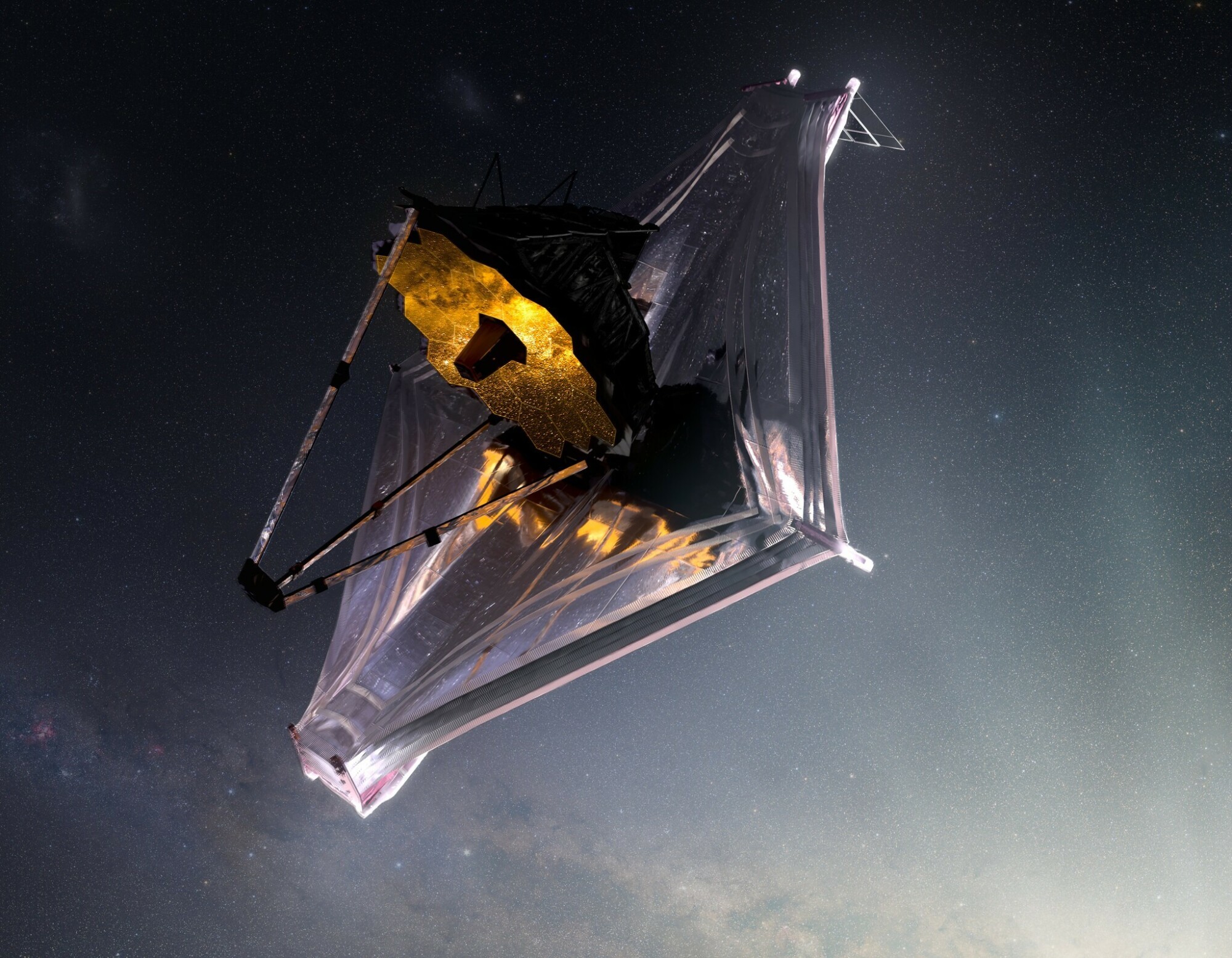 the James Webb Space Telescope in space (illustration)