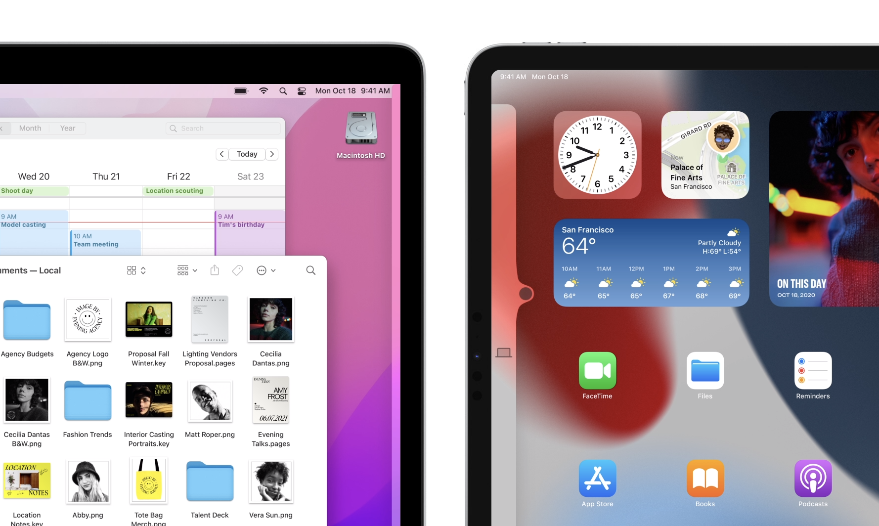 Apple's Universal Control feature shown on screen