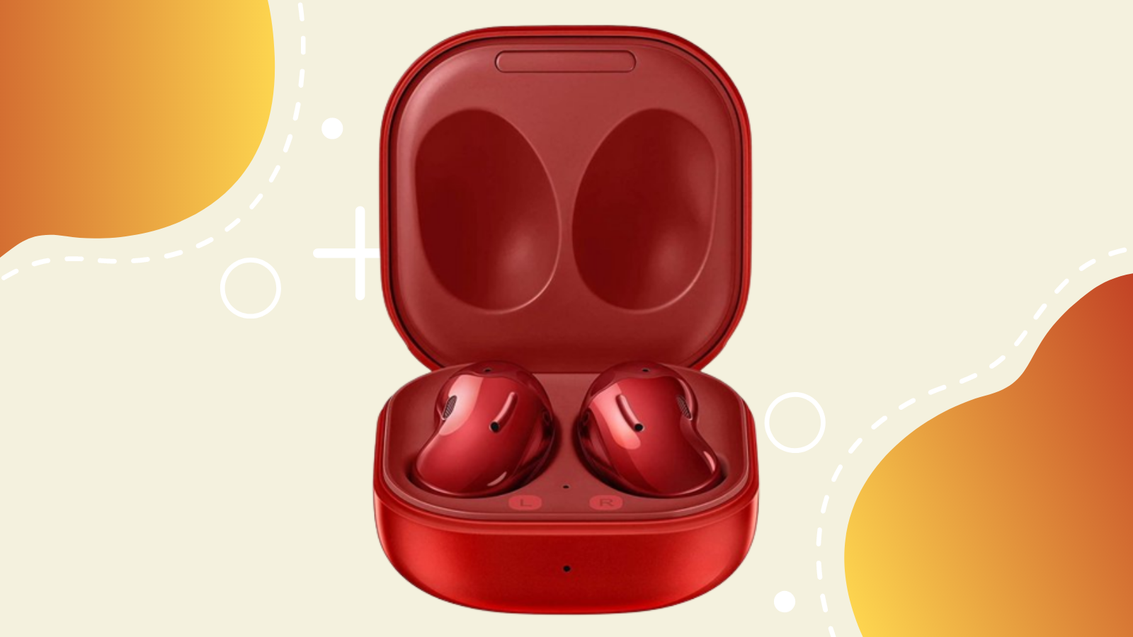 red samsung galaxy buds live in case