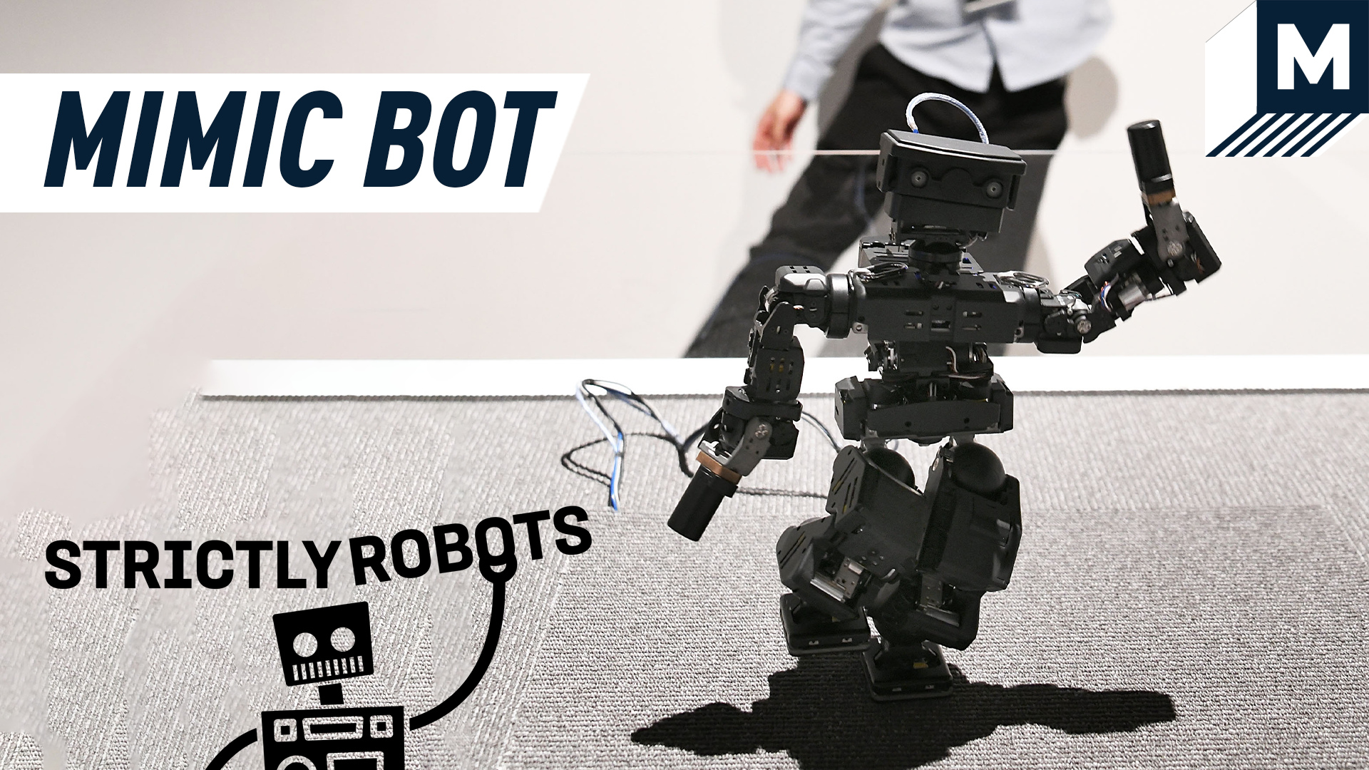 Sony's EVAL-03 robot with text saying 