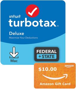 Download icon for Intuit TurboTax Deluxe + State 2021 with $10 Amazon gift card