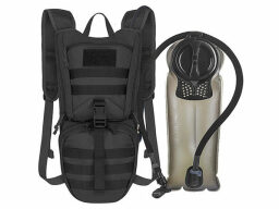 Black backpack with water tank