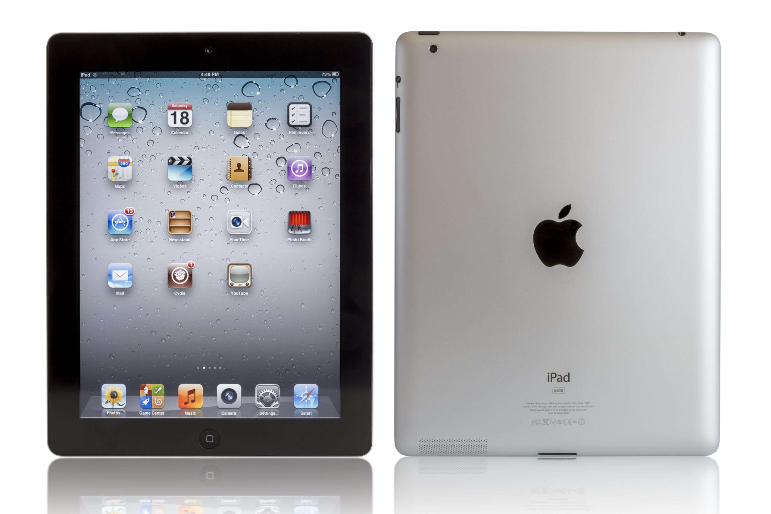 Image of back and front of fourth generation iPad