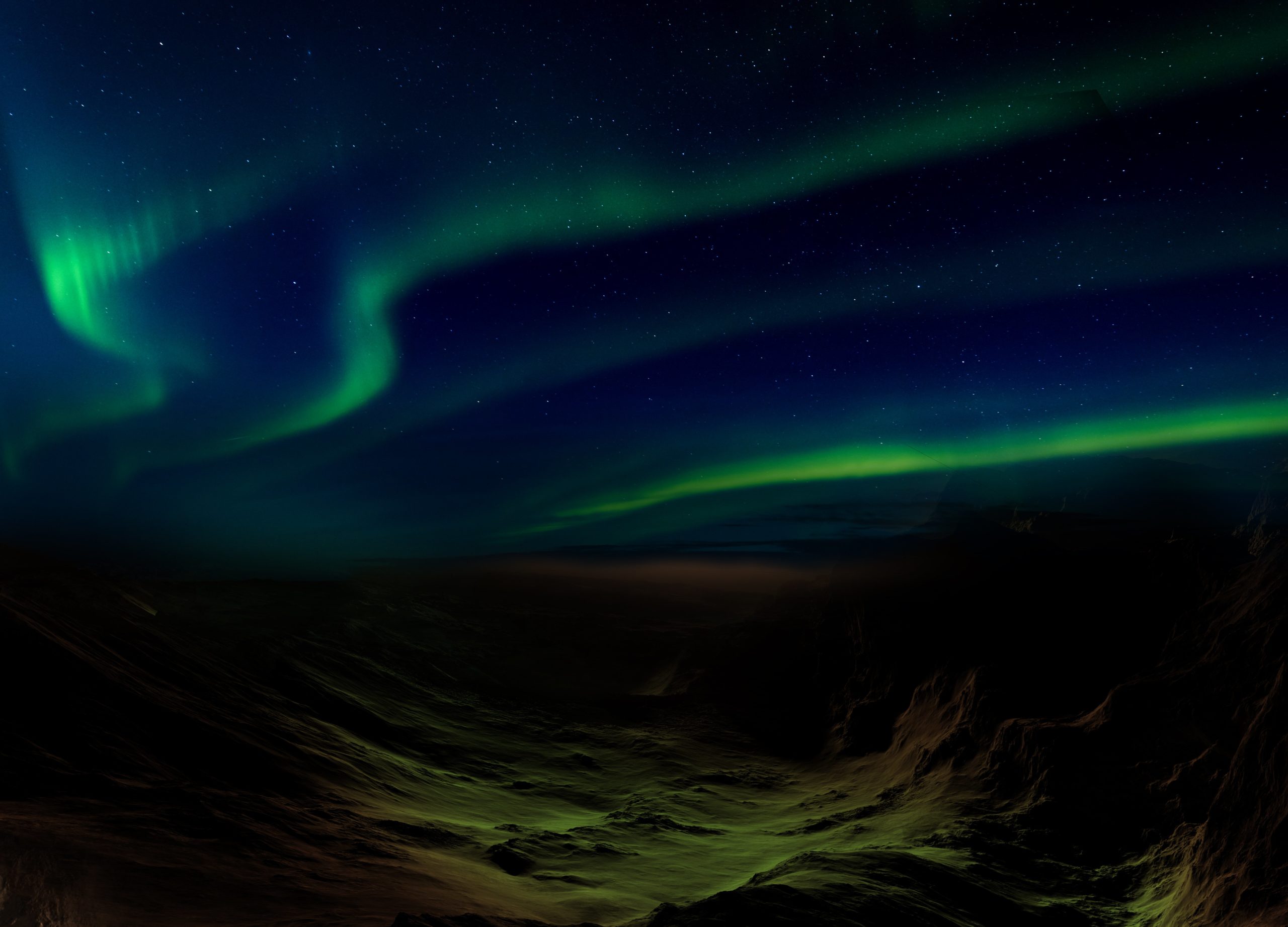 Sinuous discrete aurora
