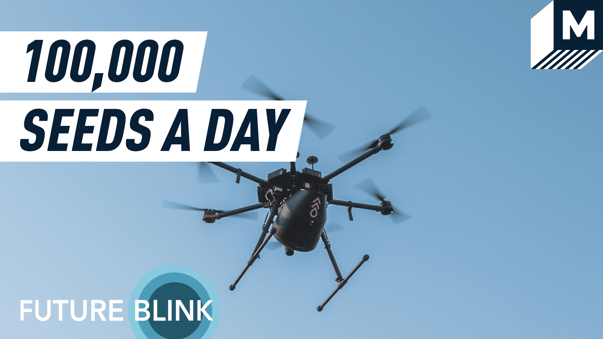 A drone planting seeds for reforestation