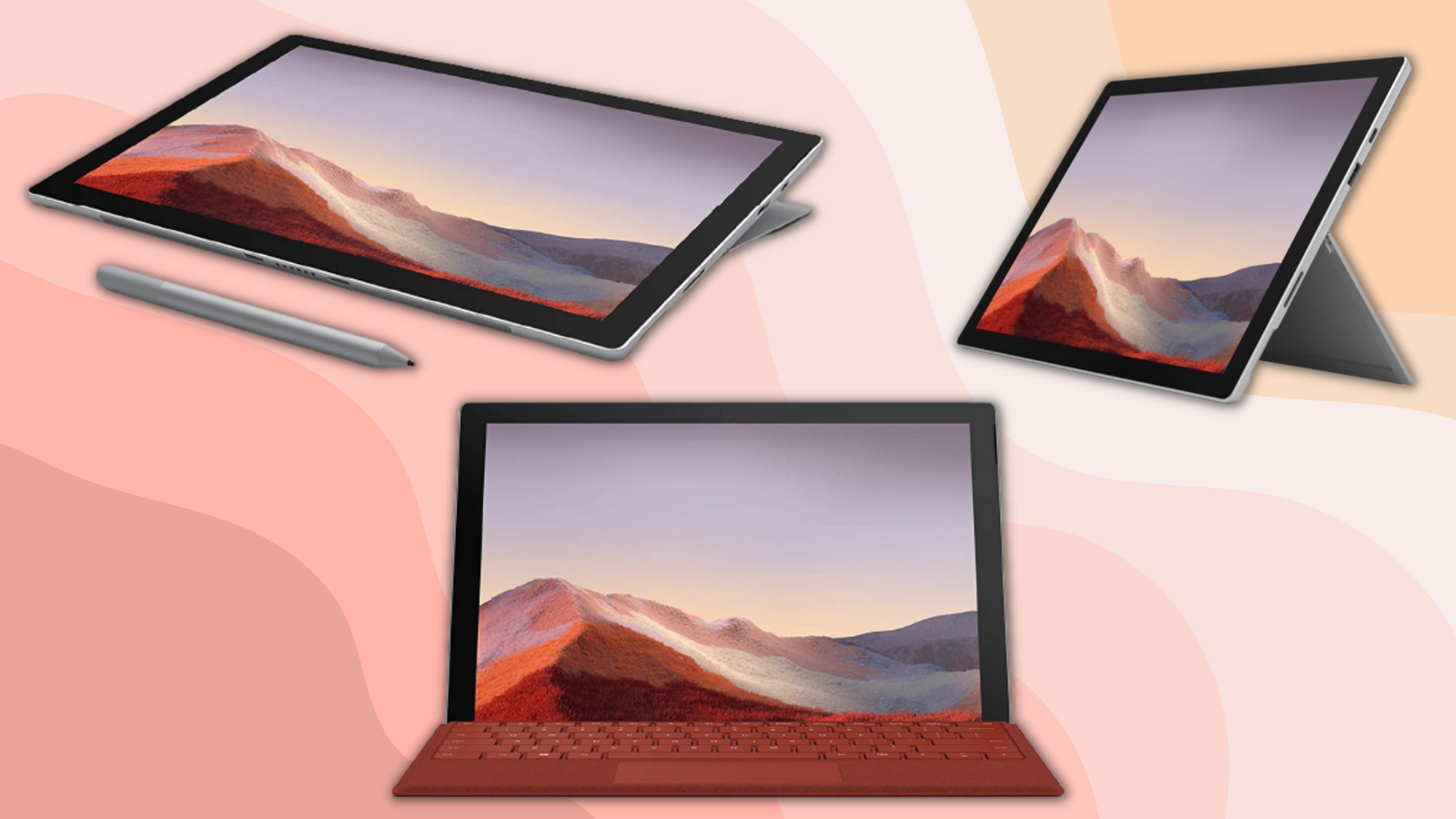 microsoft surface pro 7 in multiple configurations