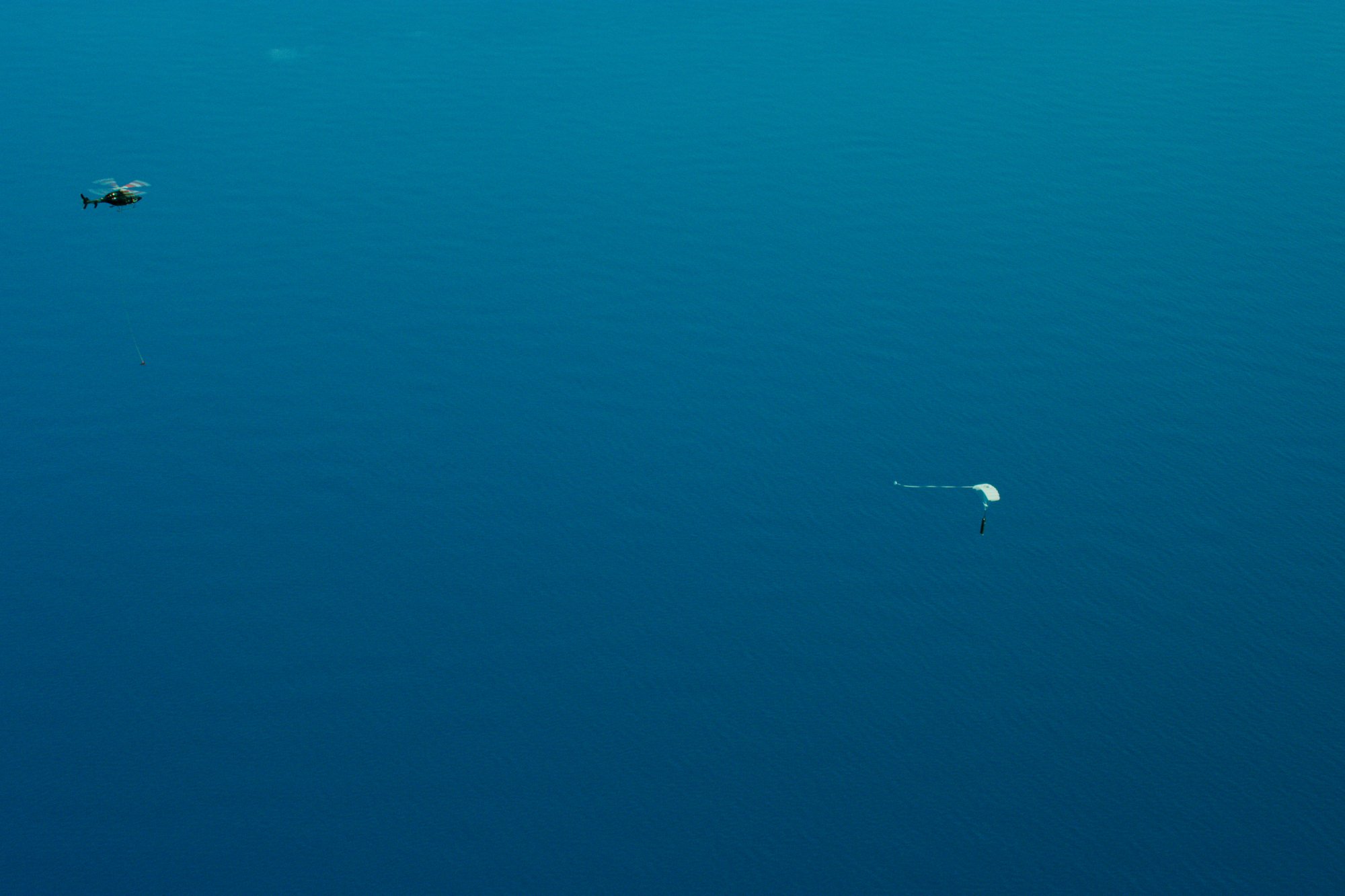Rocket Lab attempting a mid-air rocket booster capture test