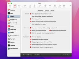 Macpilot 11 app with settings of apps tab open