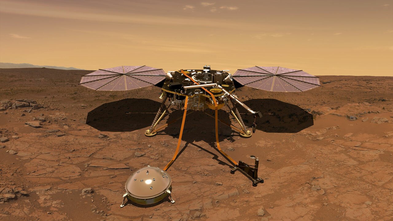 an illustration of NASA's InSight lander