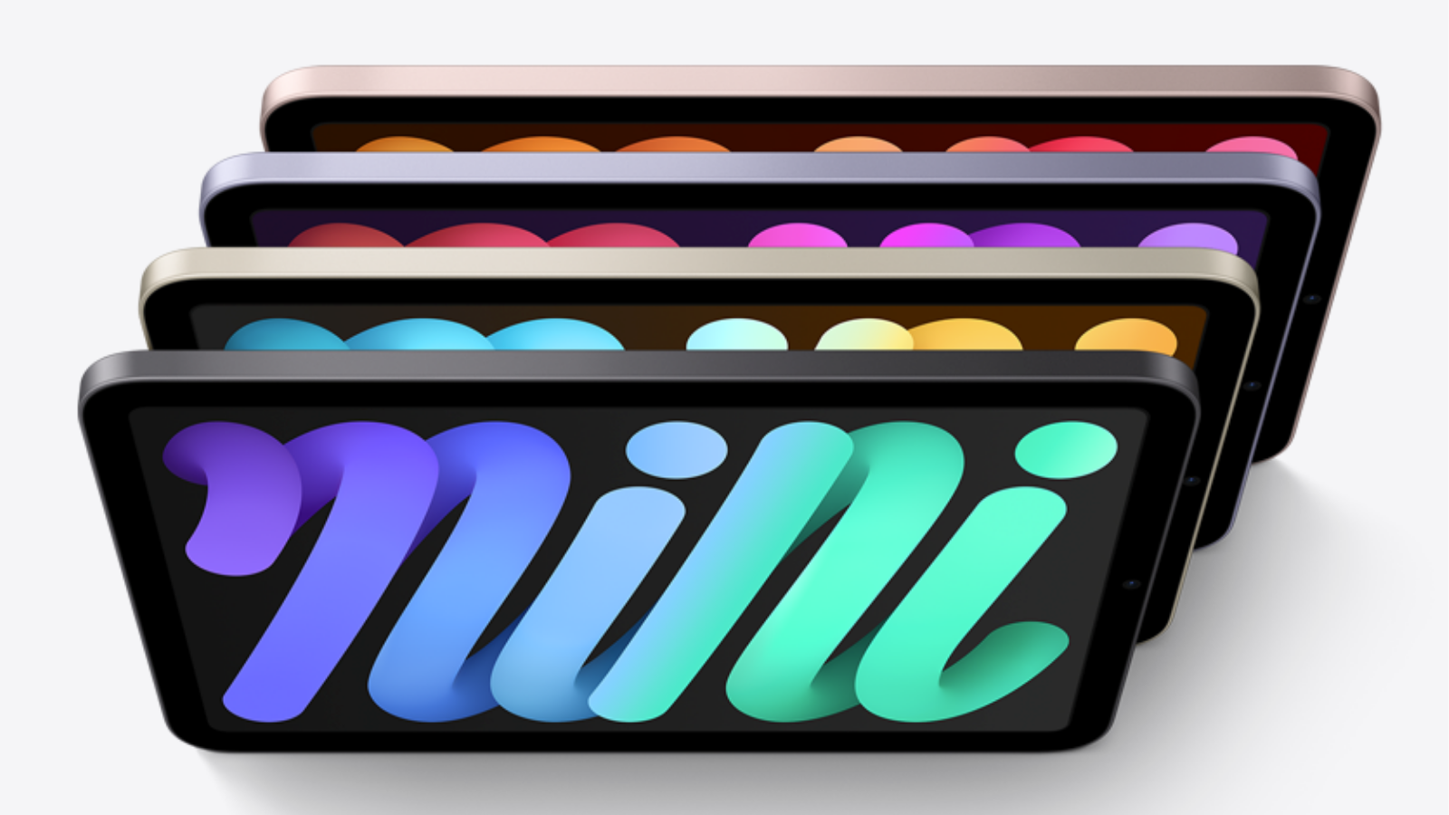 apple ipad mini in a variety of colors