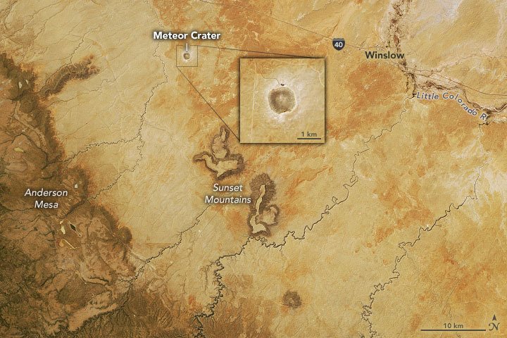 the Meteor Crater in Arizona