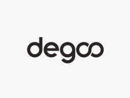 Degoo logo on white background