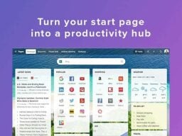 Browser home page with productivity tabs and app shortcuts