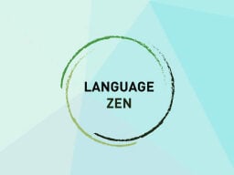 Langage zen text in green circle