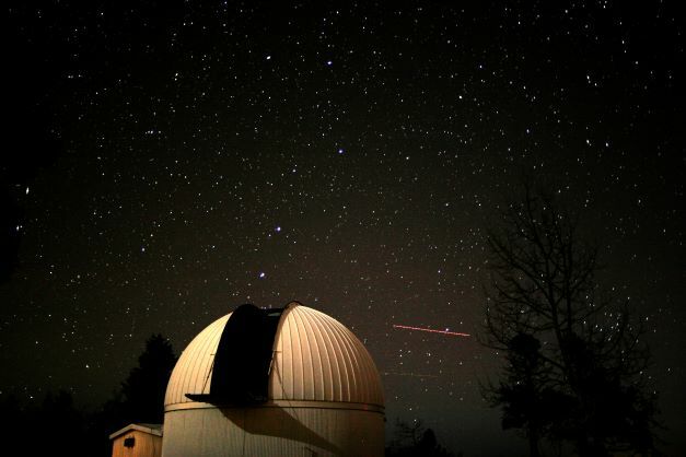 a Catalina Sky Survey telescope at night