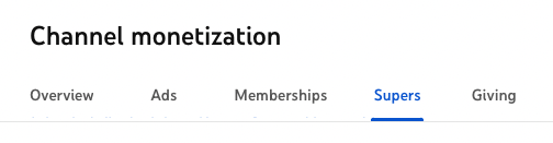 YouTube channel monetization