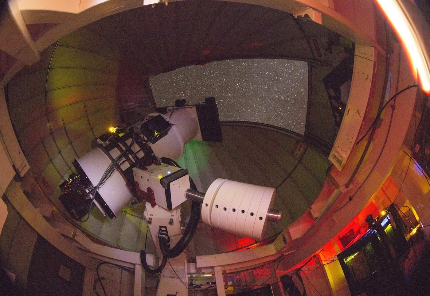 inside the dome of an ATLAS telescope