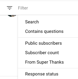 Find Super Thanks comments