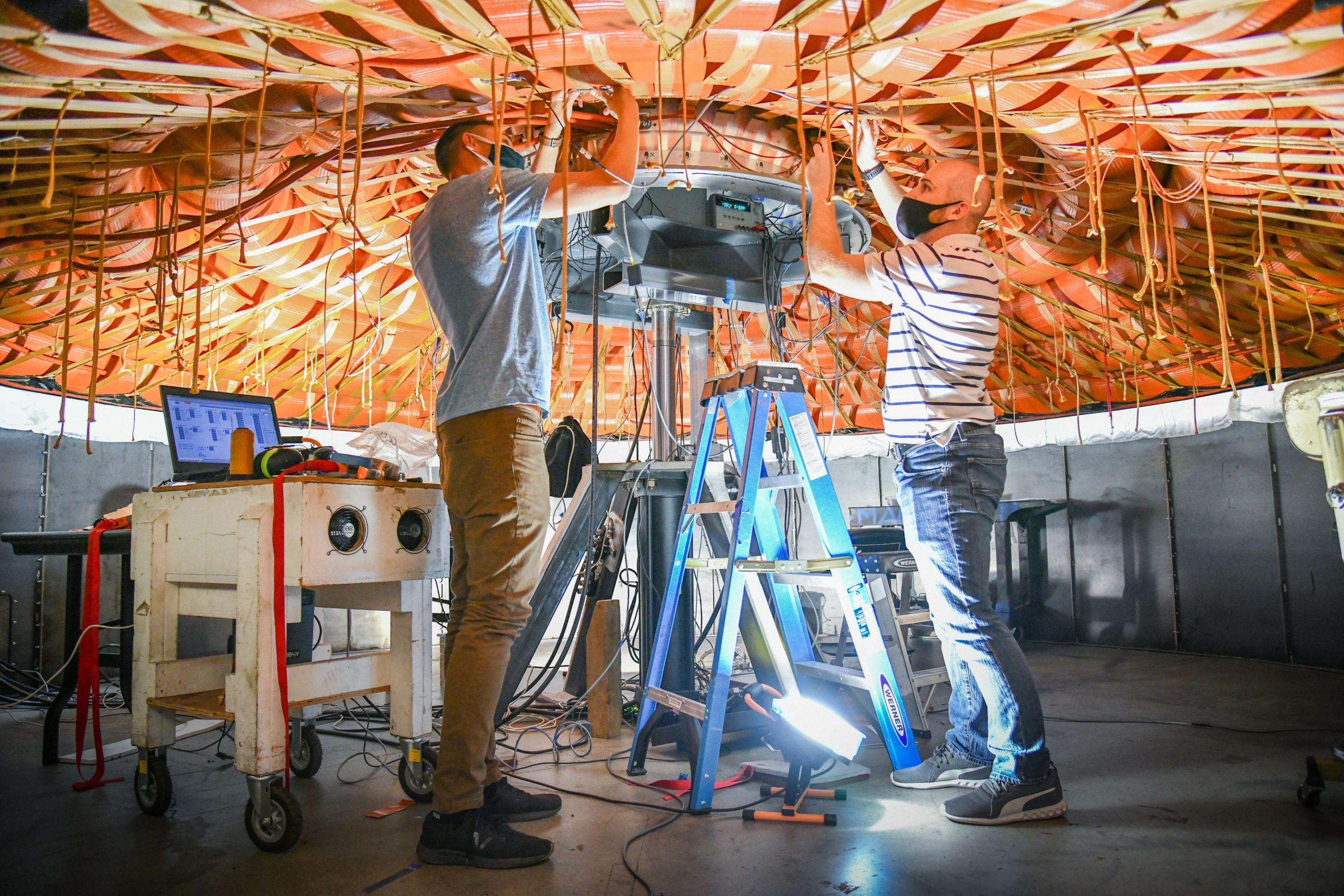 Inflating a future spacecraft heat shield