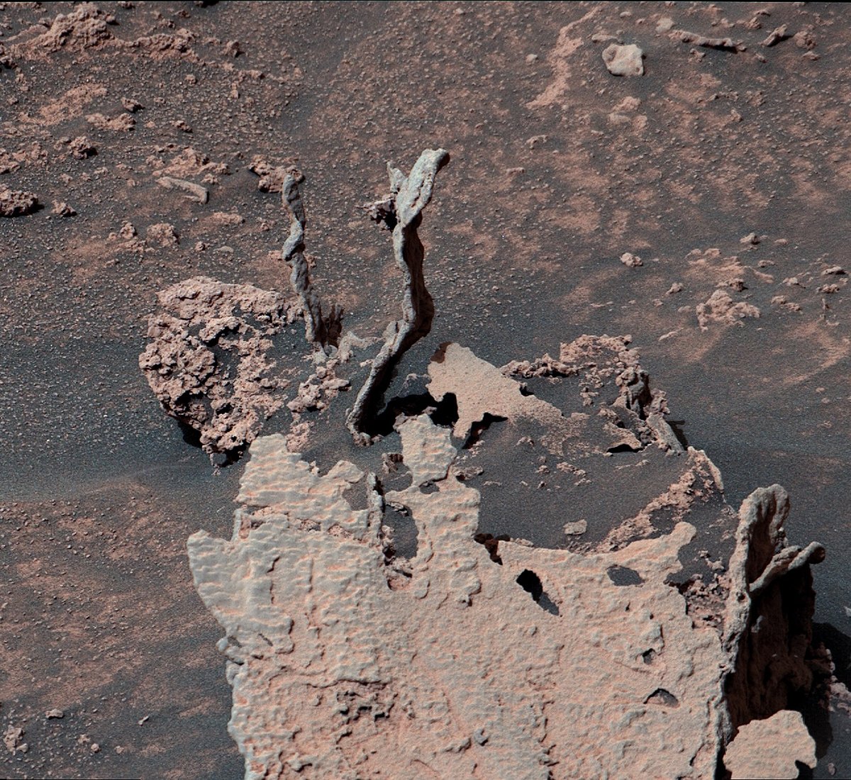 Martian finger rocks protruding