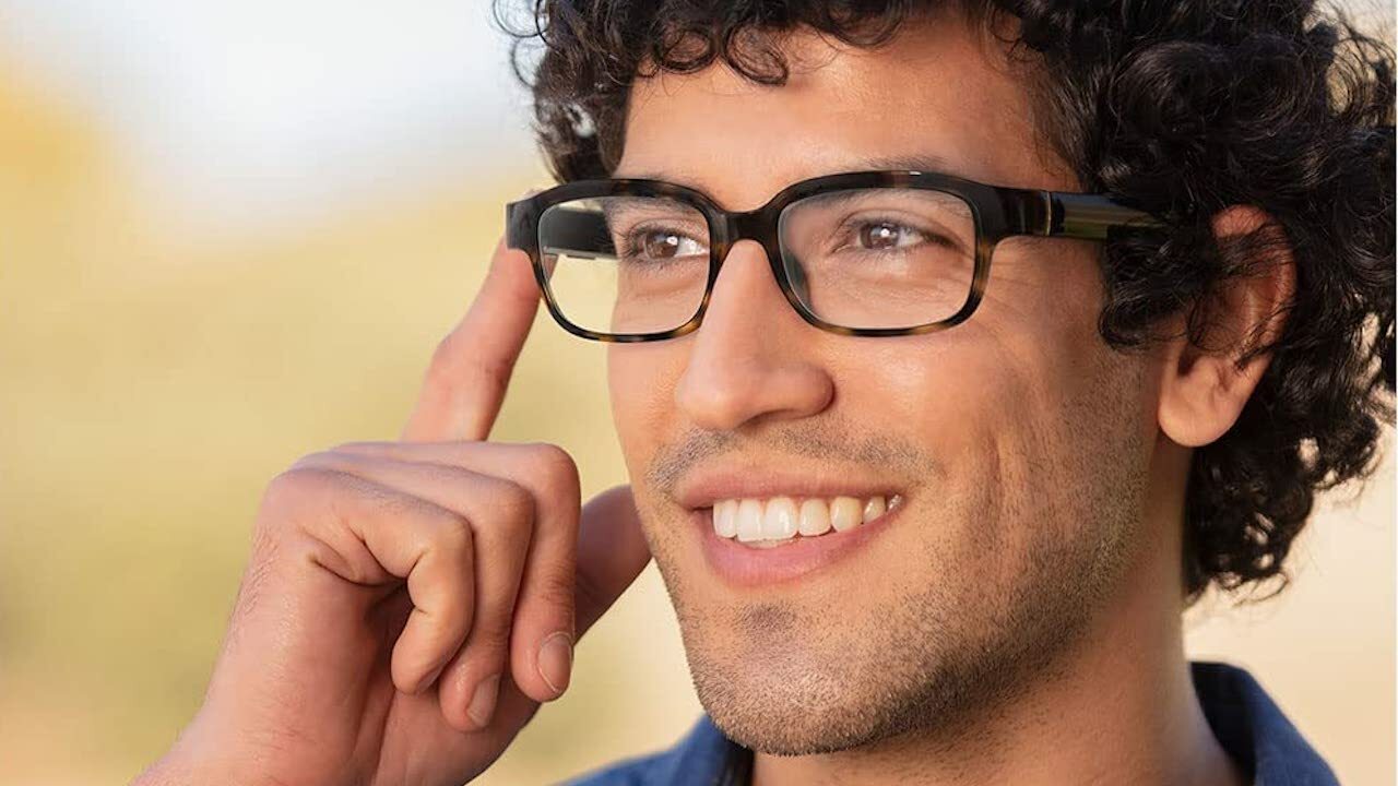 Man wearing Amazon Echo Frames