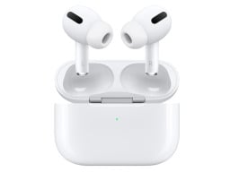 Apple airpods above open case