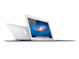 Silver macbook front and back with galaxy background