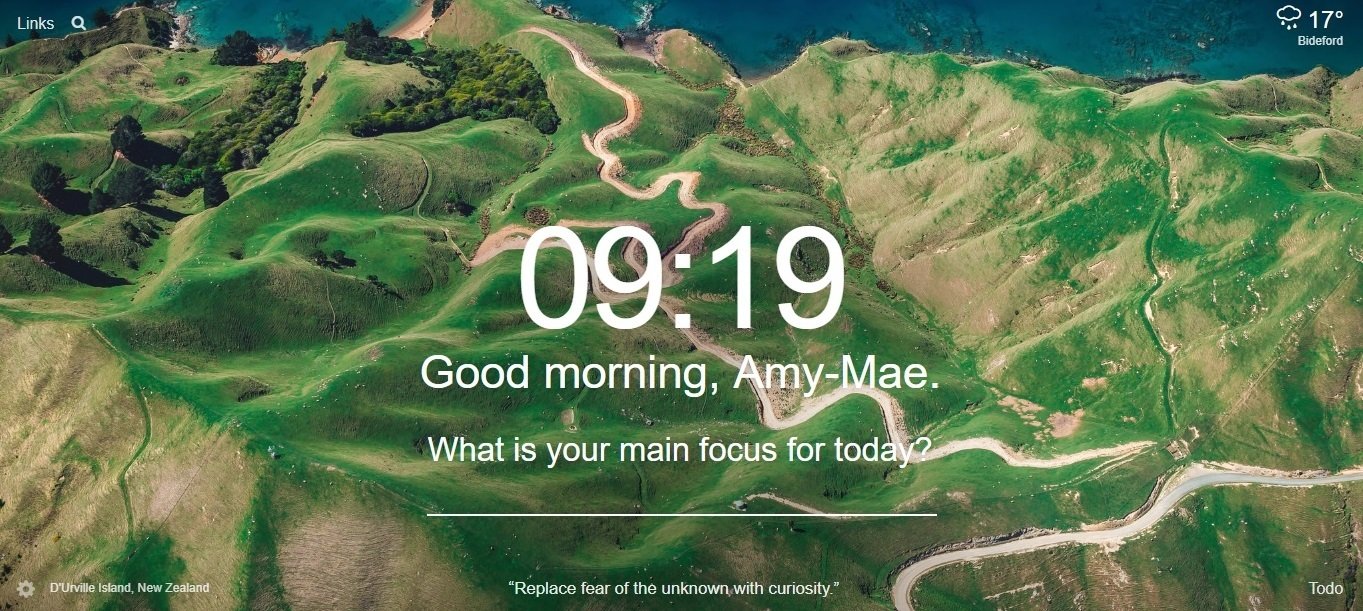 screenshot of momentum