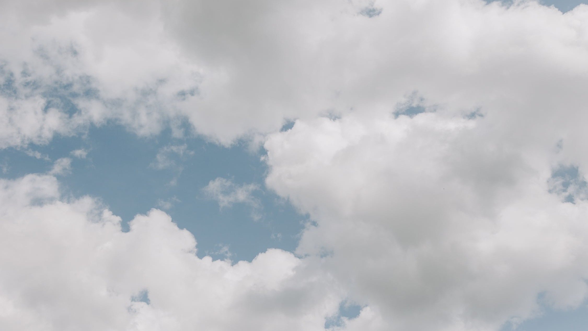 Clouds on a blue sky.