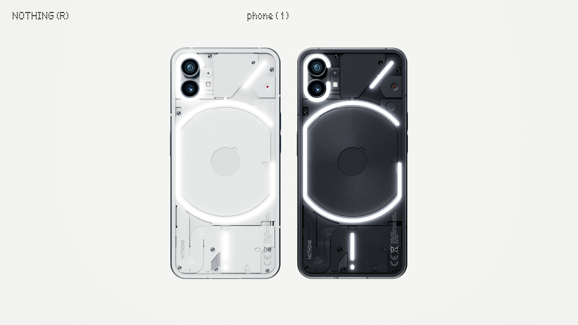 Nothing Phone (1) white and black models