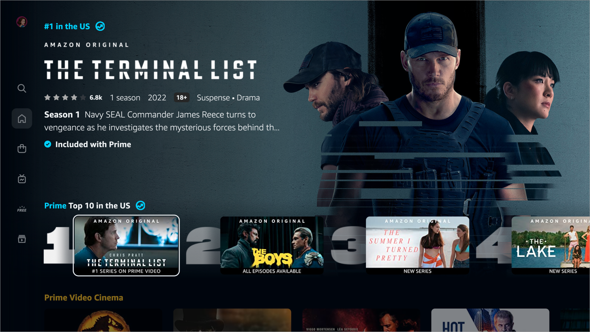 New Amazon Prime Video top 10 interface