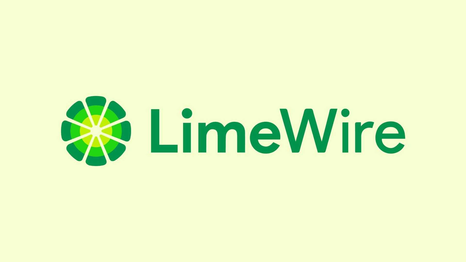 The Limewire logo on a green background.