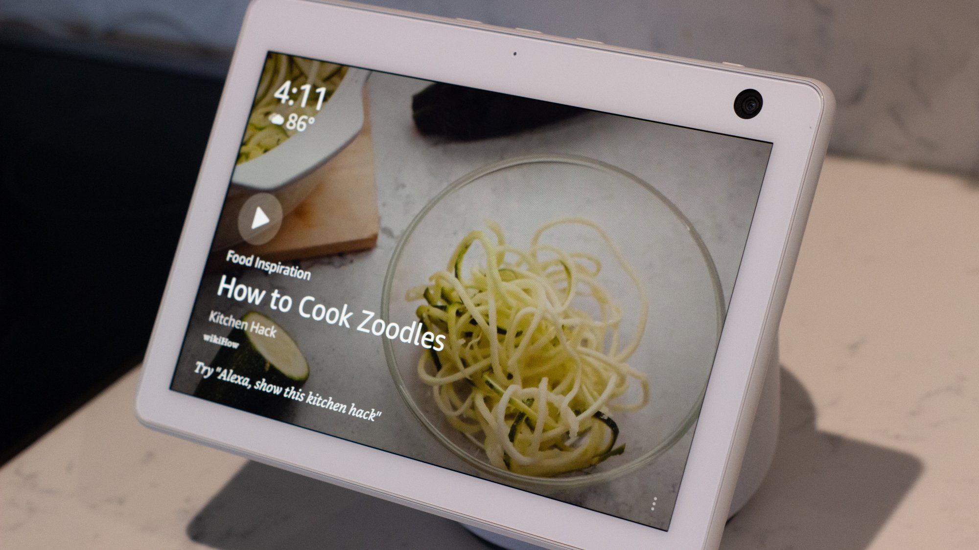 echo show 10 with recipe suggestion onscreen