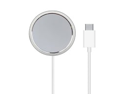 Magsafe Compatible Qi Wireless Charger on a white background.