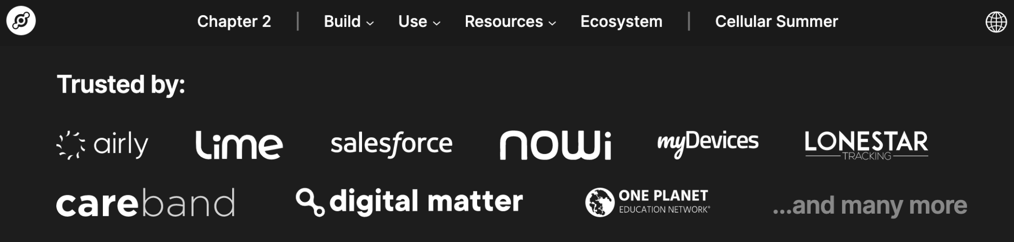 Helium's enterprise page