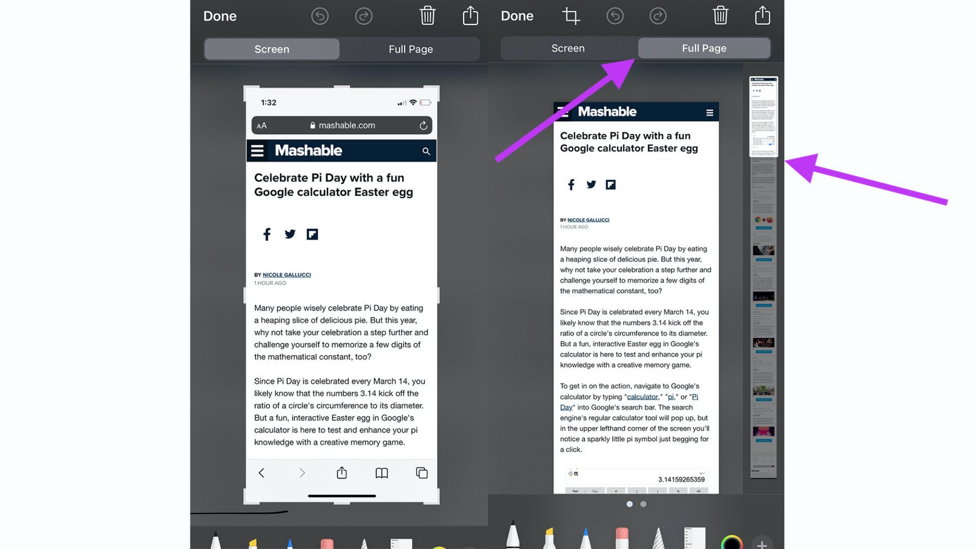 How to take a full page screenshot on your iphone