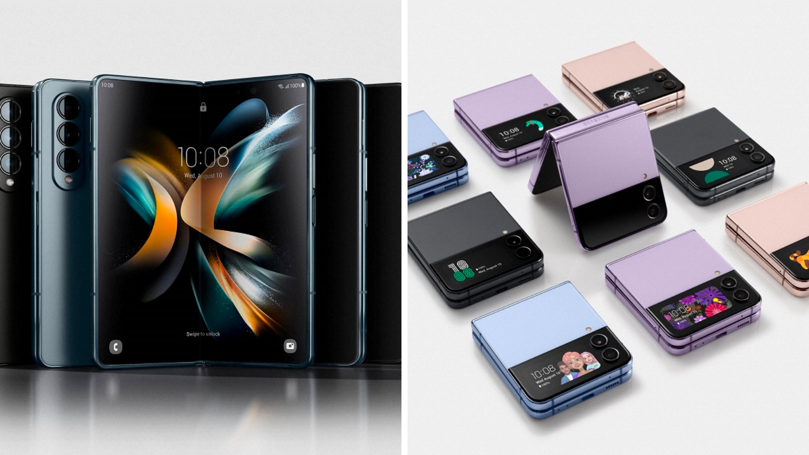 the galaxy z fold 4 and flip 4