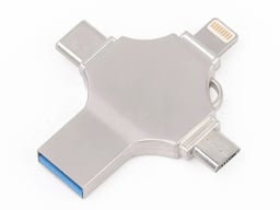 Four-in-One Smart Flash Drive on a white background.