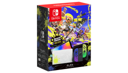 box art of the nintendo switch - oled model splatoon 3 edition