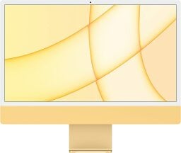 a yellow 24-inch imac