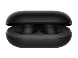 Mymanu CLIK Translation Earbuds on a white background.